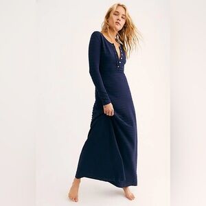 Free People Beach Navy Maxi, Size S